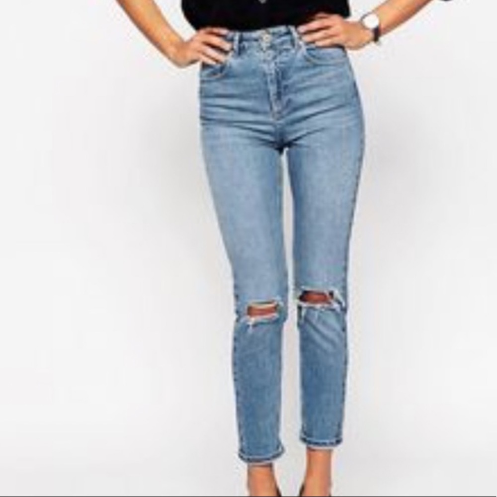 H&M Relaxed Skinny Regular Waist Jeans